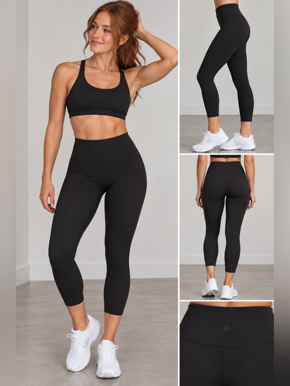 Lululemon High-Waist Black 7/8 Active Leggings